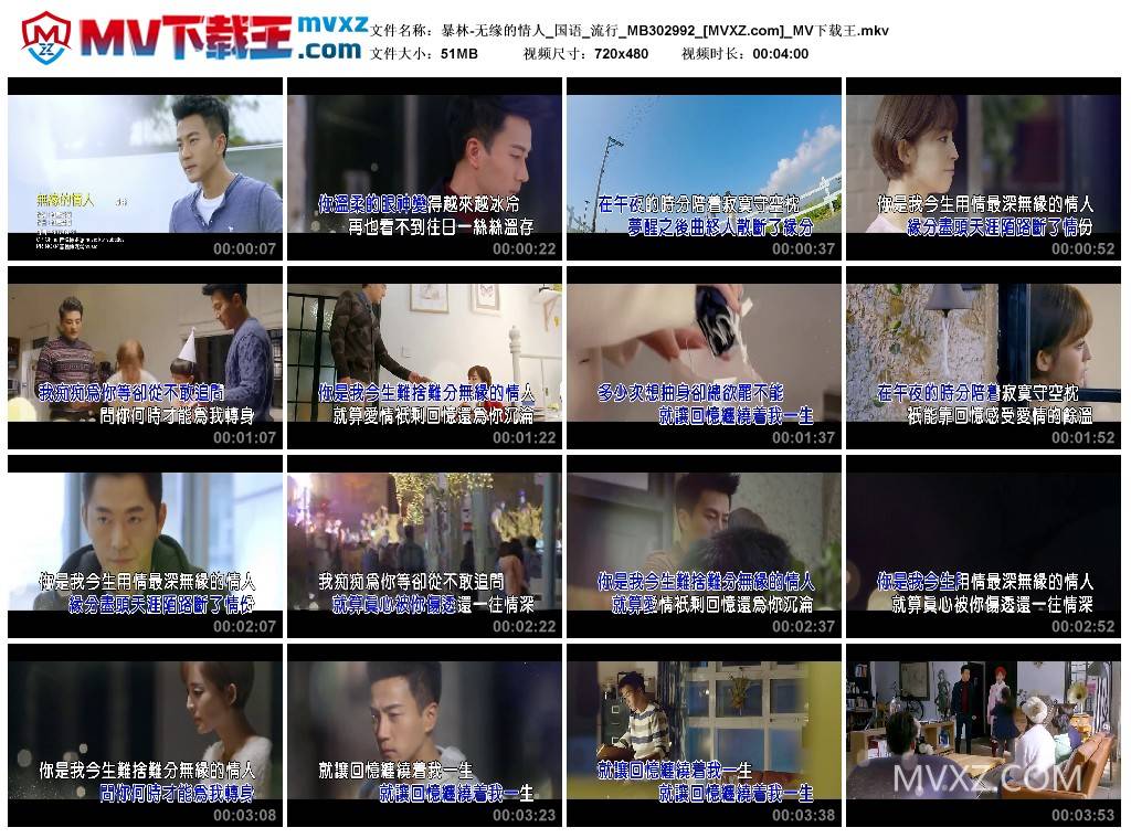 暴林-无缘的情人_国语_流行_MB302992